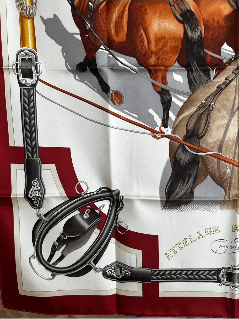 Hermes Attelage en Arbalete forever scarf 90